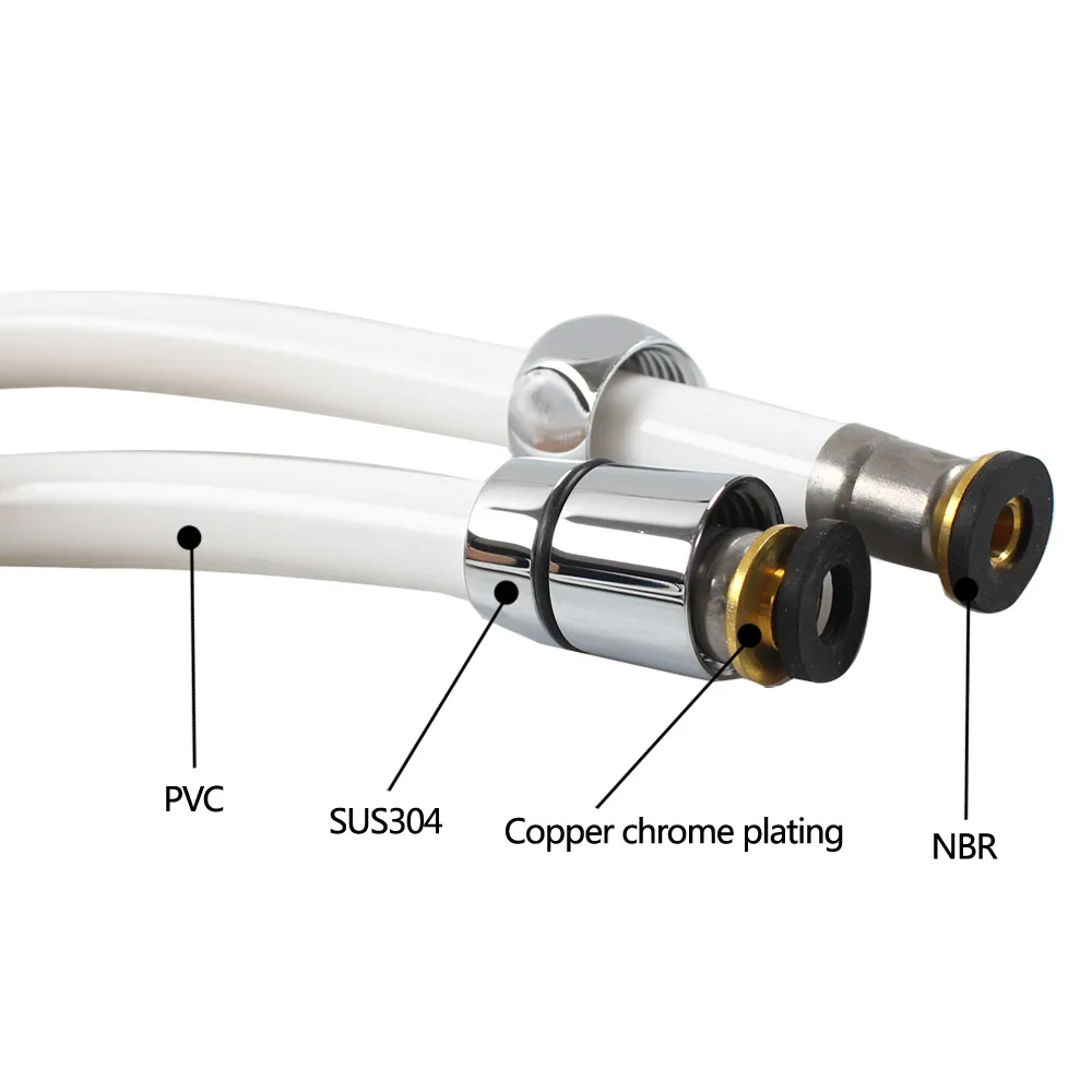 Talea White Shower Hoses 1.5M High Pressure Resistance PVC Shower Pipe TY072