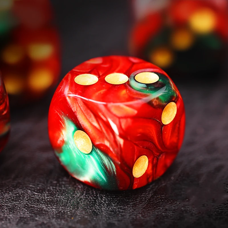 

Red and Green DND D6 Dice Set for Table Games Pieces Set Warhammers 40K RPG