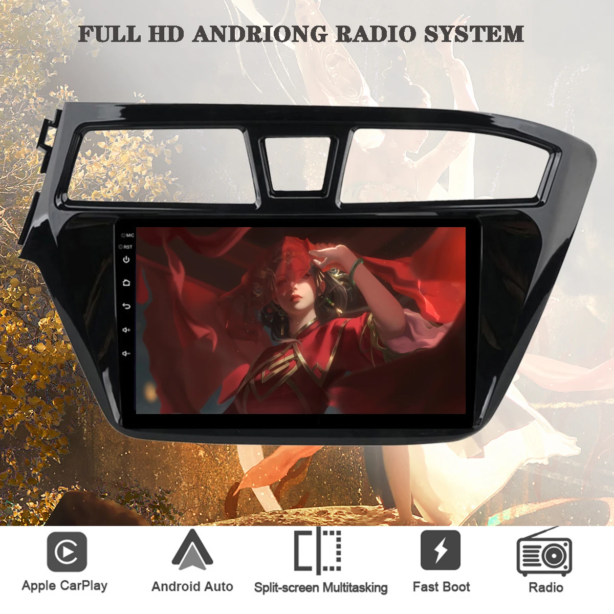 2 DIN Android 13 Car Multimedia Player For Hyundai I20 2015 2016 2017 2018 GPS Navigation Stereo Car Radio DVD Player Video HU