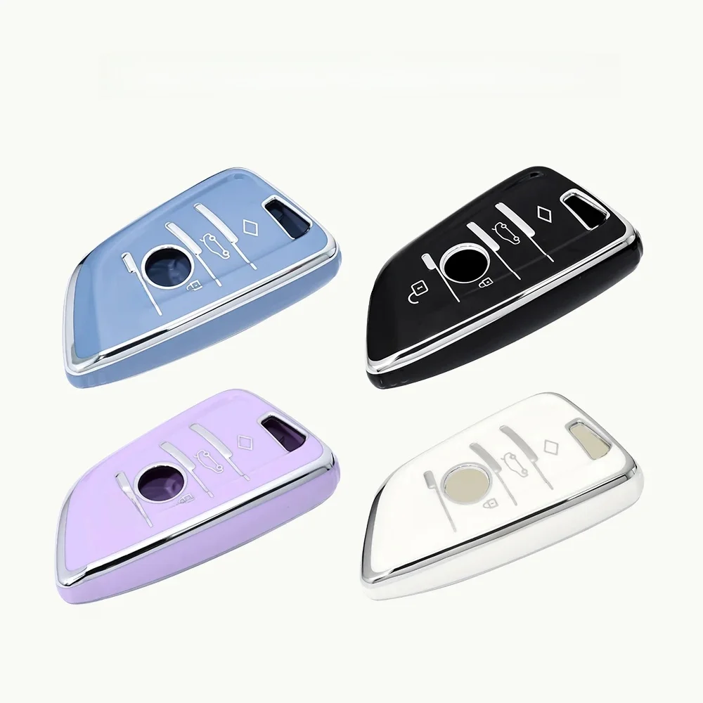 Étui pour clé de voiture, housse pour BMW X1 X2 X3 X4 X5 X6 M5 série 1 2 3 5 pour BMW, accessoires de voiture, protection de clé en TPU souple à 4 boutons