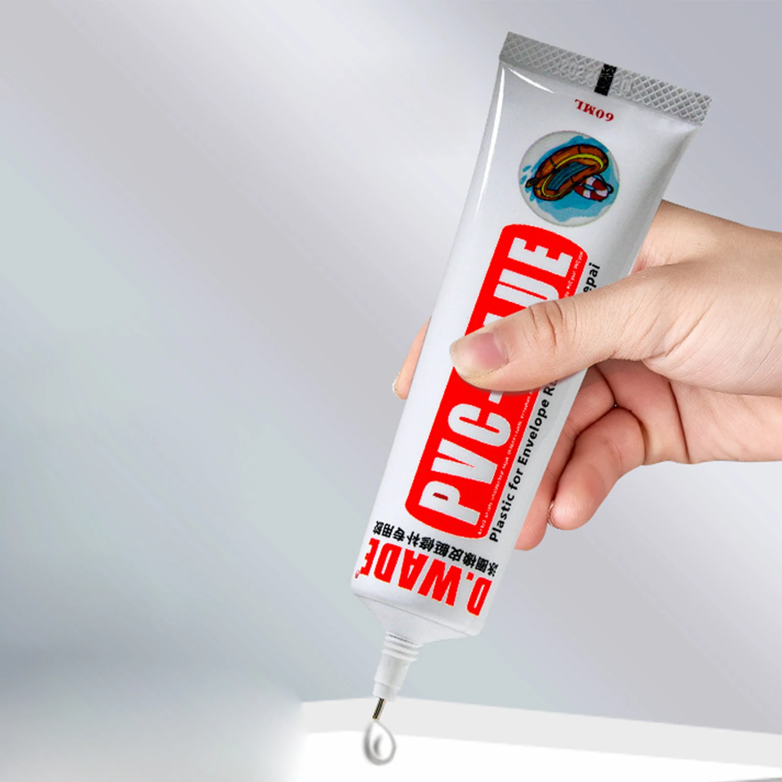 1 Pc Inflatable Boat Repair Glue 60ml PVC Glue  Accessory Strong Adhesion Enduring for Kayak Rubber Boat Rain Boots Air Mattress