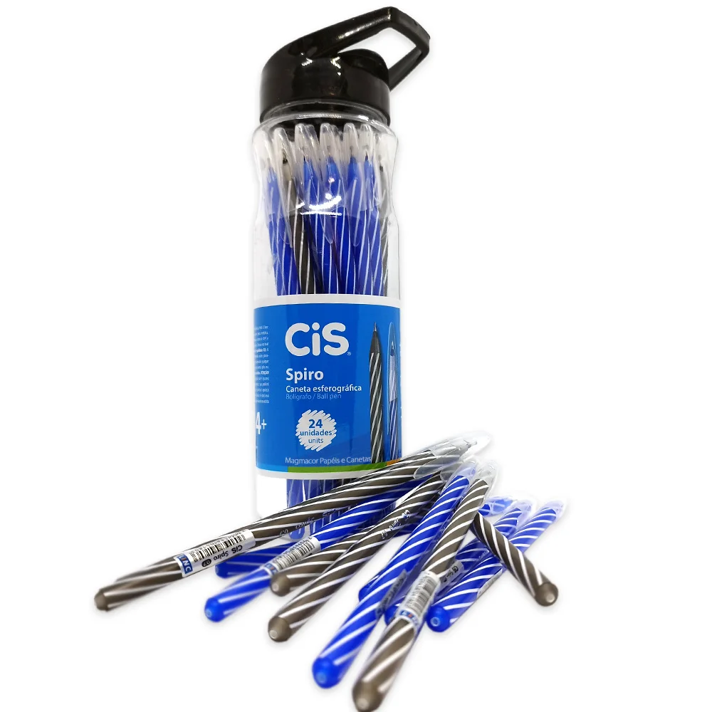 Spiro CiS Blue and Black Pen Pot Bottle-24 Units