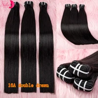 Extensiones de cabello humano liso de hueso vietnamita crudo doble dibujado 16A 22 24 26 pulgadas 100% extensiones de paquete de cabello virgen crudo sin procesar