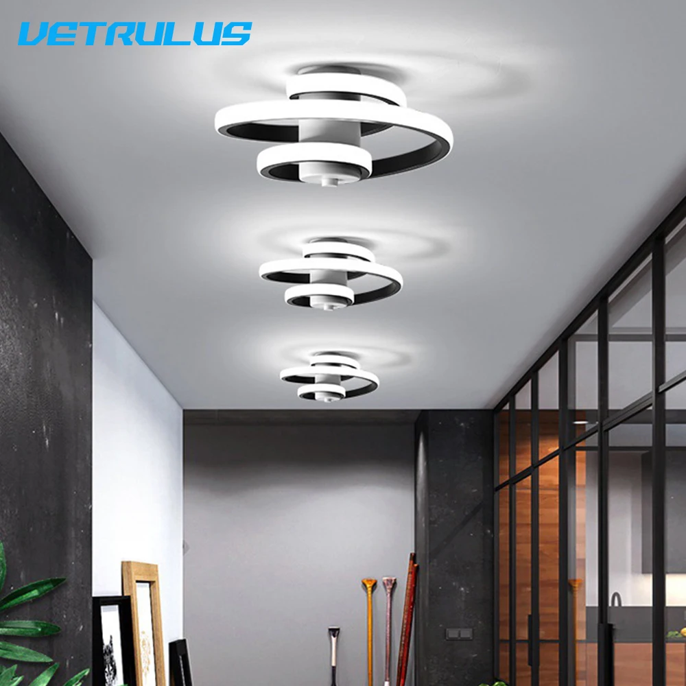 

Modern Spiral Led Ceiling Lamp Suitable For Porch Corridor Cloakroom Decorative Lights Simple Lighting Fixtures Lustre Home Deco