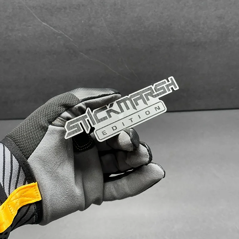 Custom Stainless Steel Car Emblem with Personalized Text and a Brushed Metal Surface, Silver Racing Logo with Uv Printed Custom Letters, Is the Perfect Gift for Men