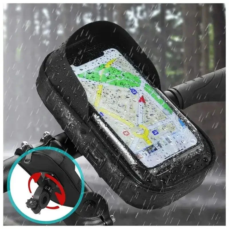 AliExpress Waterproof 360° Rotation Bicycle Motorcycle Front Frame Phone Holder Easy Universal Navigation Smartphone Bracket For All Phones