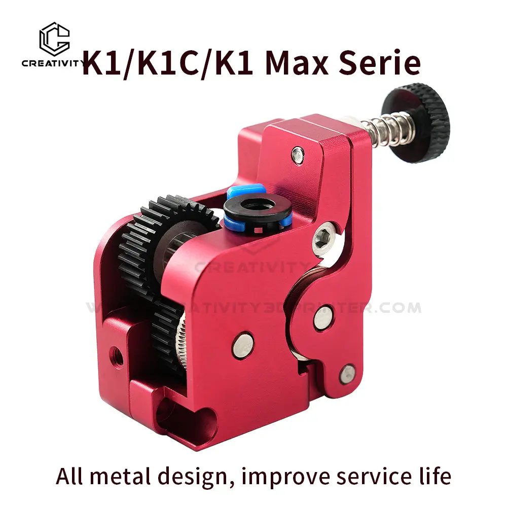 New Arrival K1 Extruder Full Metal No Motor Extrusion Manual Consumables Feed Dual Gear Drive for K1C/K1Max 3d printer