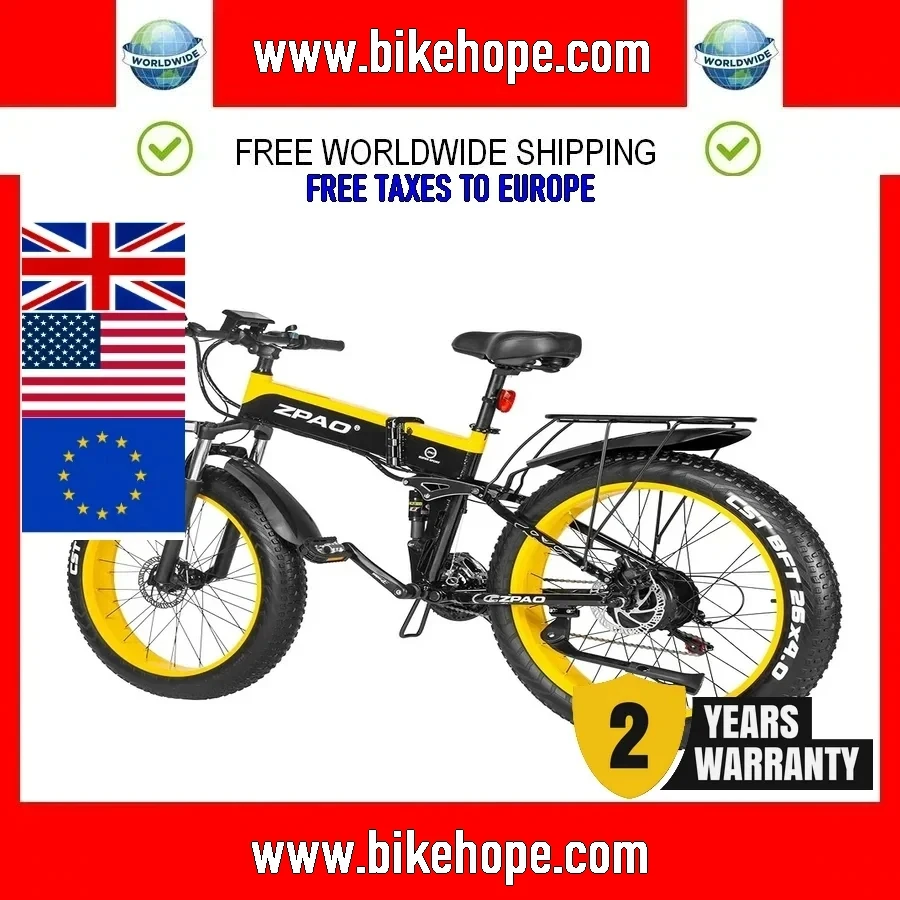 

1000W Electric Bike Adult Mountain Bike 26 Inch Snow Electronic Bike 48V Electric Bicycle 4.0 Fat Tire e bike Folded Ebike