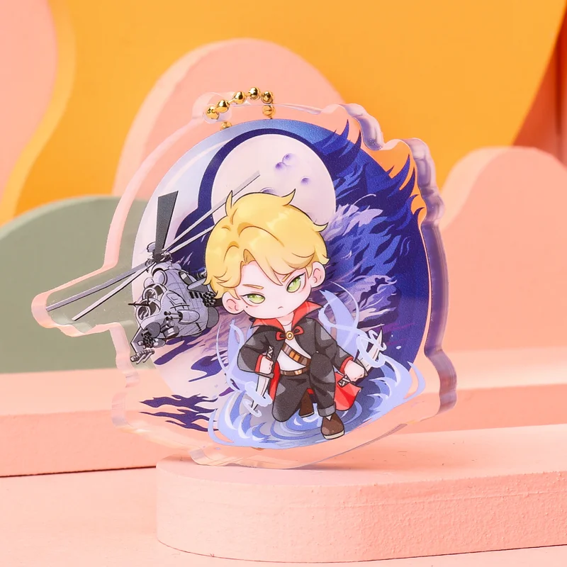 Custom 8mm Thick Acrylic Stands Keychain Customized Anime Charms Clear Personalized Designer Car Keychains view 2