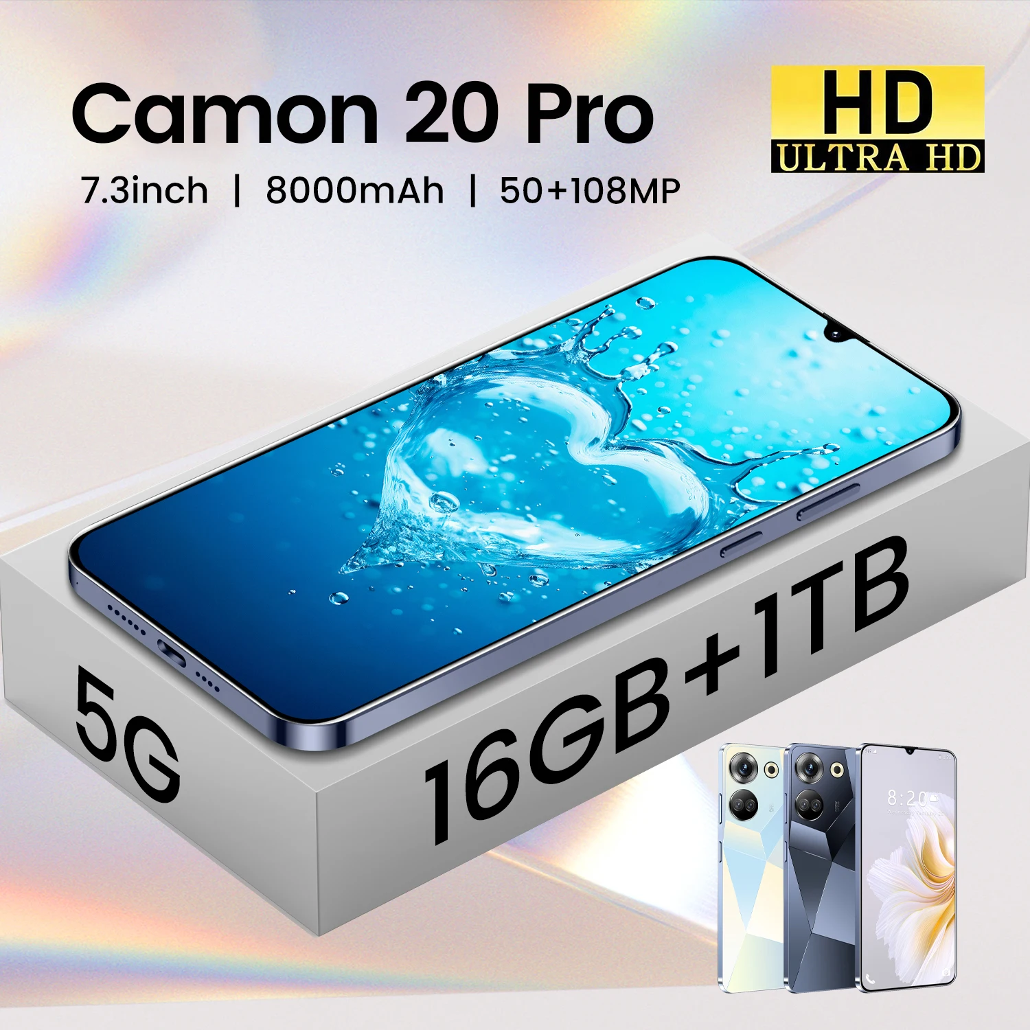 

NEW Camon 20 Pro Smartphone 6.8 inch Full Screen 4G/5G Cell Phone 16TB+1TB 8000mAh Mobile Phones 108MP Global Version Celulares