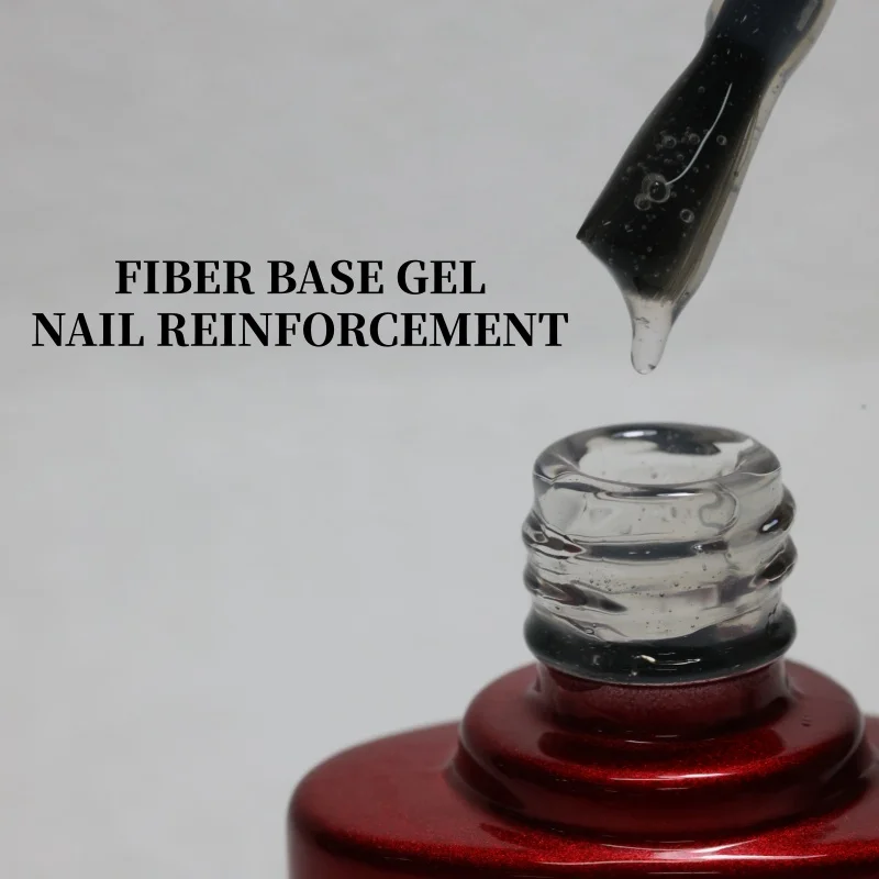 MSHARE 10ml/30ml Clear Fiber Base Gel Nail Reinforcement Flexible Rubber Builder Base Soak Off UV LED Gel Polish