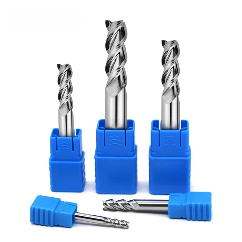 Frez ze stopu powłoka stal wolframowa narzędzie przez aluminium Cnc Maching 3 ostrza frezy Top frez frez do drewna — zdjęcie 2