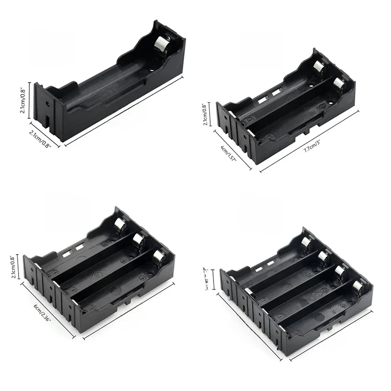 Nowy DIY ABS 18650 Power Bank Cases 1X 2X 3X 4X 18650 Battery Holder Storage Box Case 1 2 3 4 Slot Batteries Container Hard Pin — zdjęcie 2