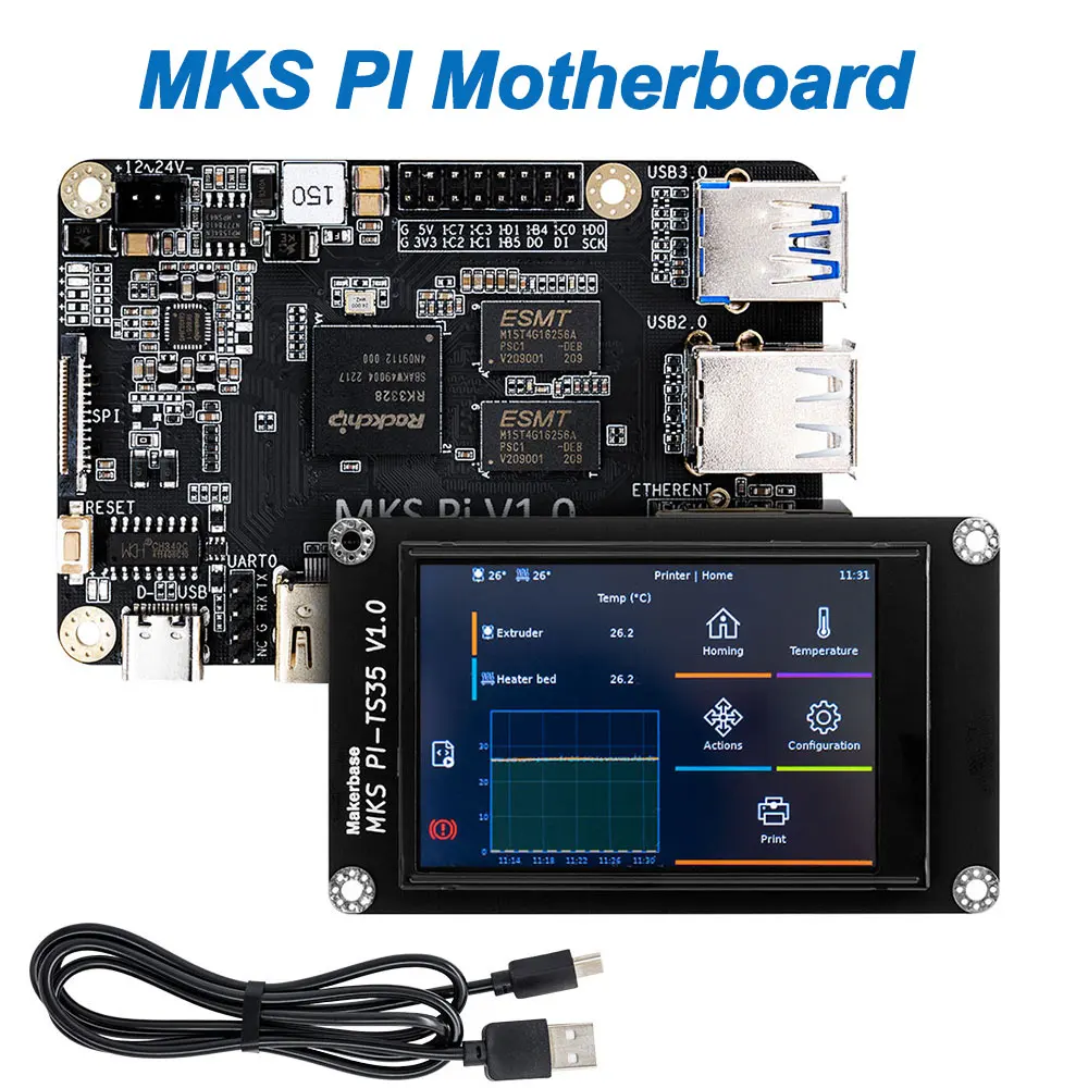 Makerbase MKS PI V1.1 Board with Quad-core 64bits SOC onboard runs motherboard Screen for Voron VS Raspberry Pi RasPi RPI