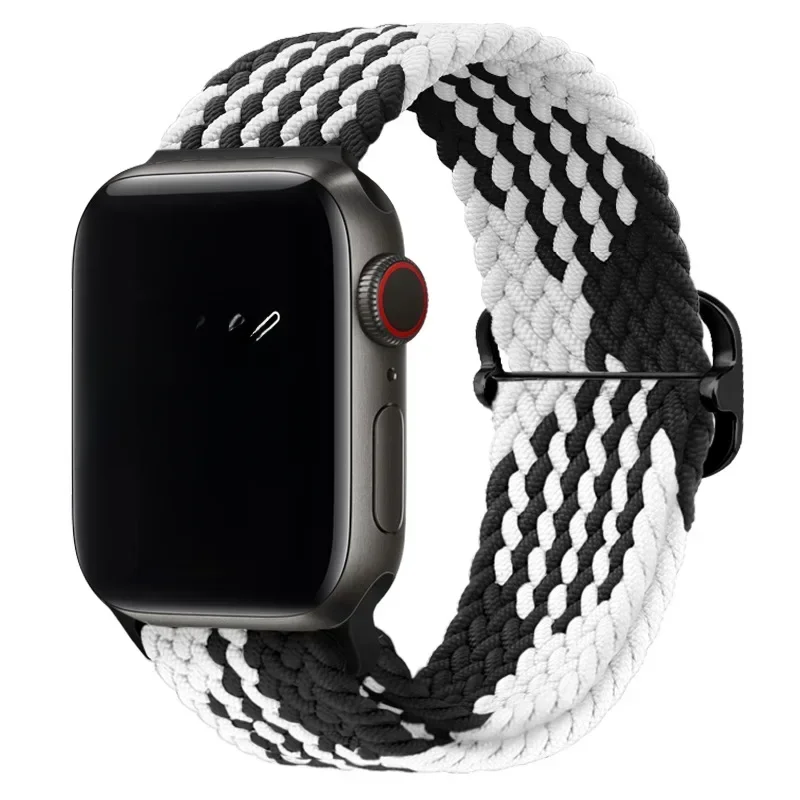 Pleciony pasek z pętlą do zegarka Apple Watch Ultra Band 49 mm 44 45 mm 42 mm 41 mm Nylonowa elastyczna bransoletka z paskiem iWatch series 9 8 7 6 5 4 se 3 — zdjęcie 2