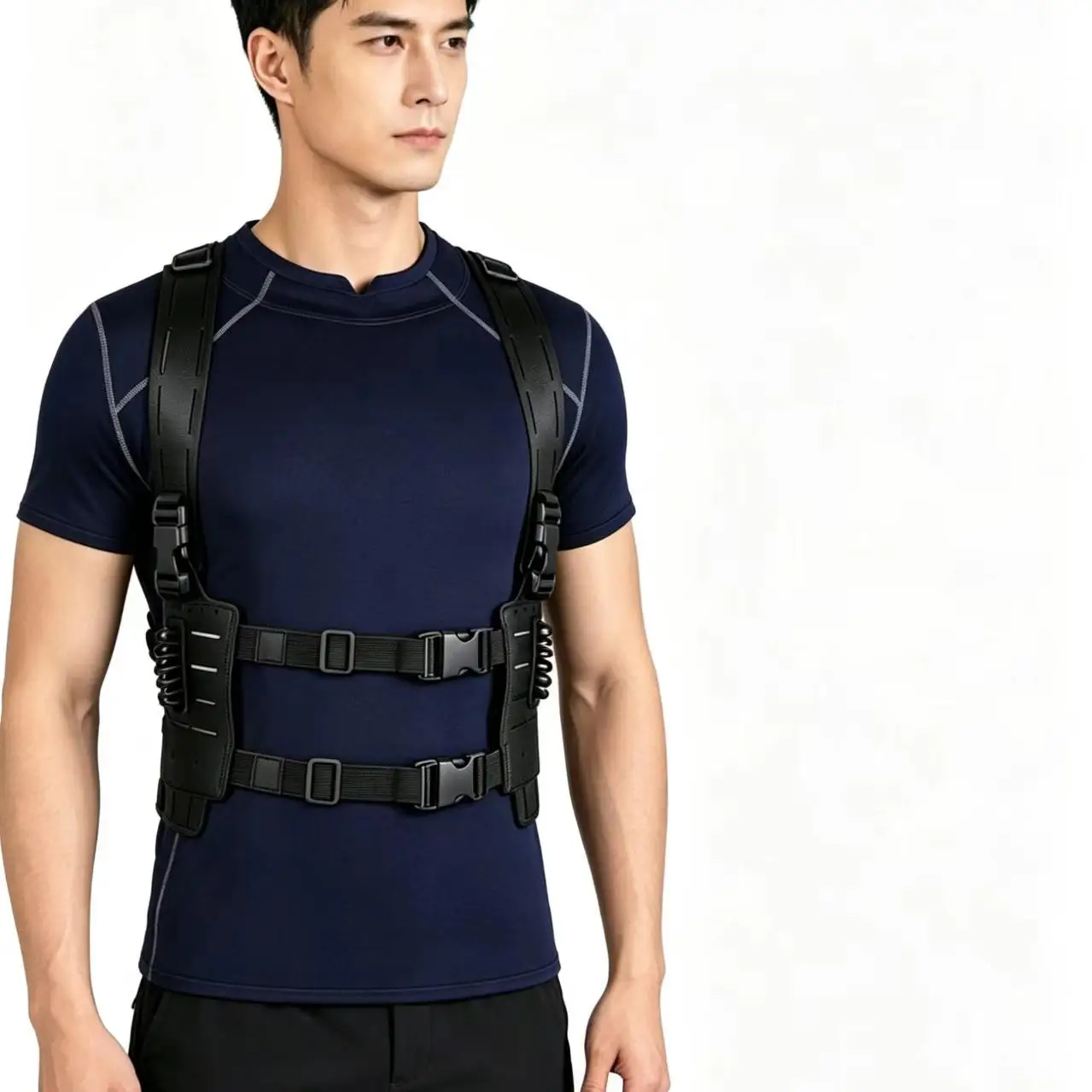 QX Tactical Shoulder Harness Adjustable Vest Strap Quick Release Cosplay Gear Accessory Outdoor Sports Training Apparel - view 3
