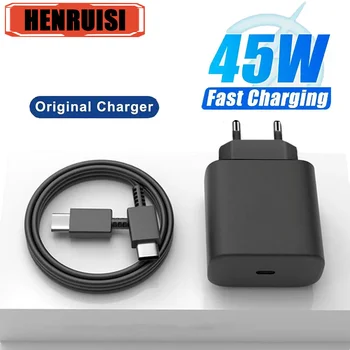 45W orijinal Chager süper hızlı şarj tipi C şarj güç adaptörü telefon Chagers USB C tipi C kablo hızlı şarj aksesuarları