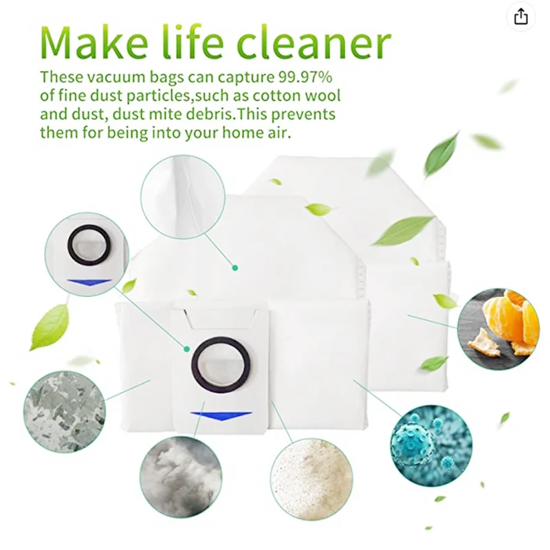 Para ecovacs debot x1 turbo omni robô aspirador de pó substituição saco acessórios peças kit reposição