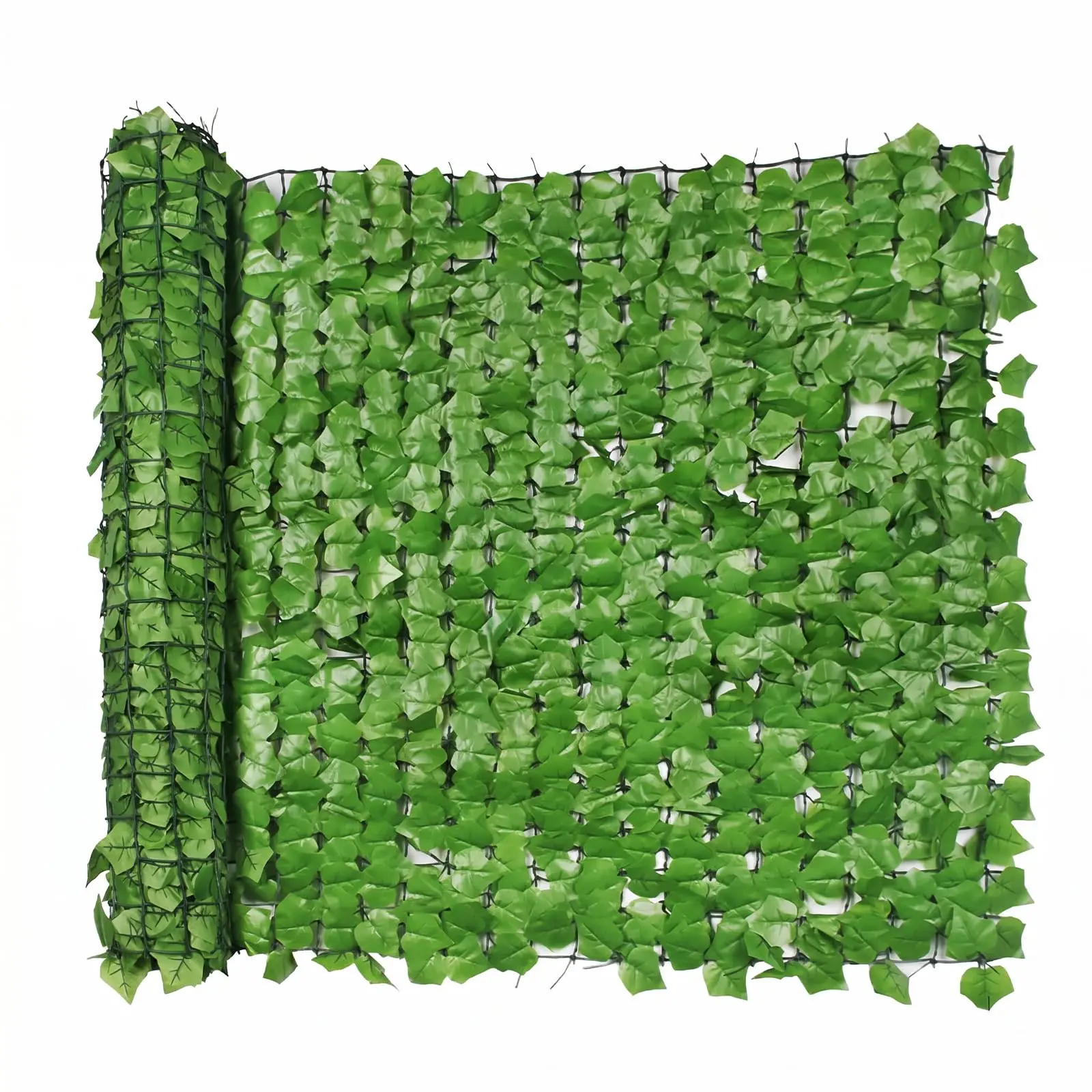 Opvouwbaar kunstmatig klimop privacy-scherm, groene kunstbladeren haagrooster voor buiten tuin patio balkon, binnen woonkamer kantoor ruimteverdeler wanddecoratie, eenvoudig te installeren groen &