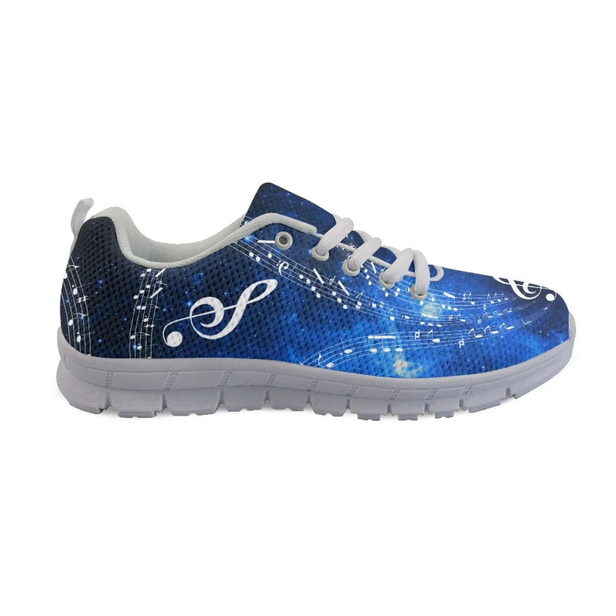 INSTANTARTS Musical Note Galaxy Design Flat Shoes for Women Comfort Vulcanize Shoes Spring Autumn Ladies Non-Slip Sneakers 2023