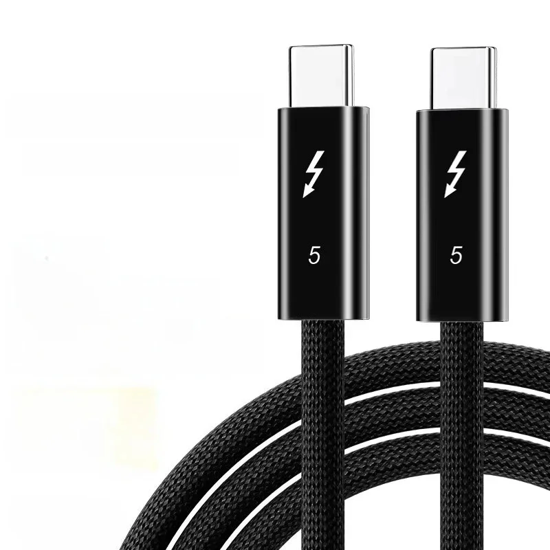 Kabel do transmisji danych Thunderbolt 5 80 Gb/s, 240 W, kompatybilny z Thunderbolt 4, USB4, pełna obsługa funkcji transmisji, szybkie ładowanie, Type-C — zdjęcie produktu 7