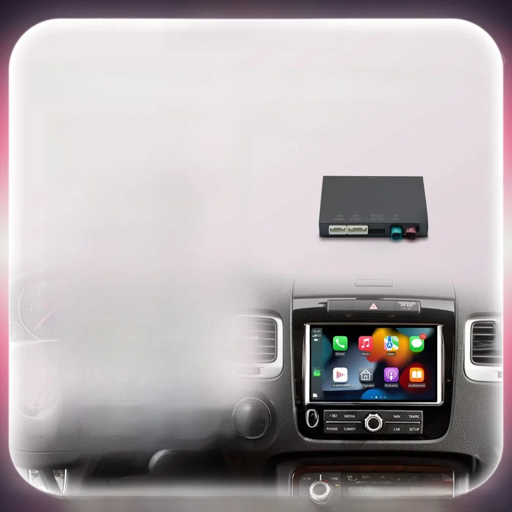 Wireless CarPlay Android Auto Interface Decoder Box For Volkswagen Touareg RNS850 2010-2018 GPS Bluetooth Mirror Link