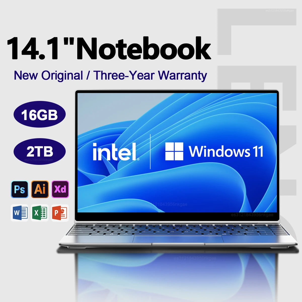 Laptop Ultra Sottile da 14.1" con 16GB RAM, 2TB SSD, Intel N3700