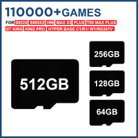 Game Memory Card For S922X/S905X3/H96 MAX X3/Plus/T95 MAX Plus/Beelink GT King Pro/S905X4/RG503 with 70+ Emulator 110000+ Games