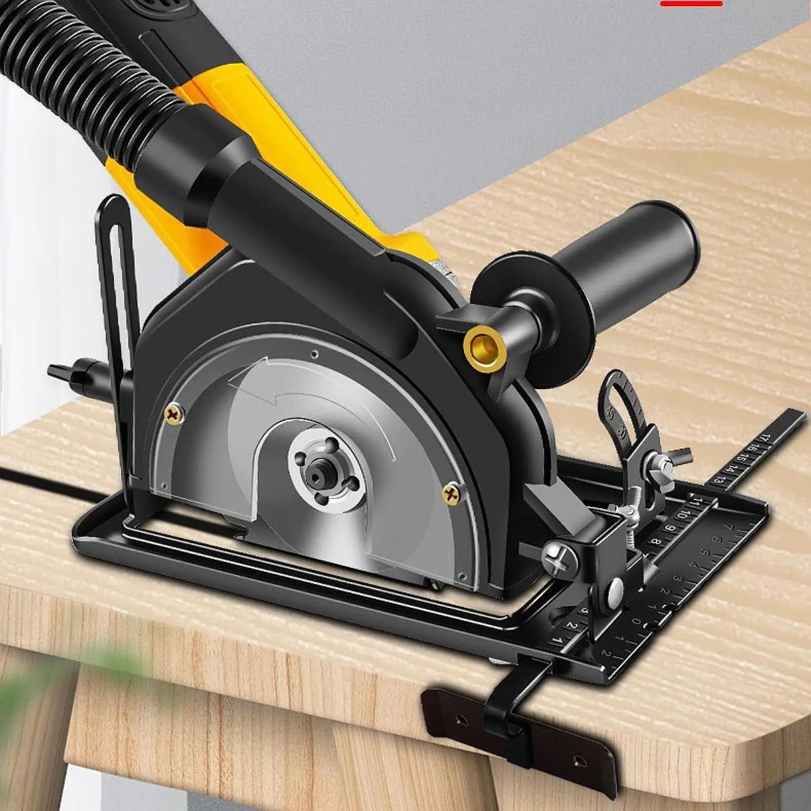 

Cutting Grooving Bracket Holder Electric Chain Saw Circular Saw Bracket Base Fit 100-125mm Angle Grinder with Guide Ruler