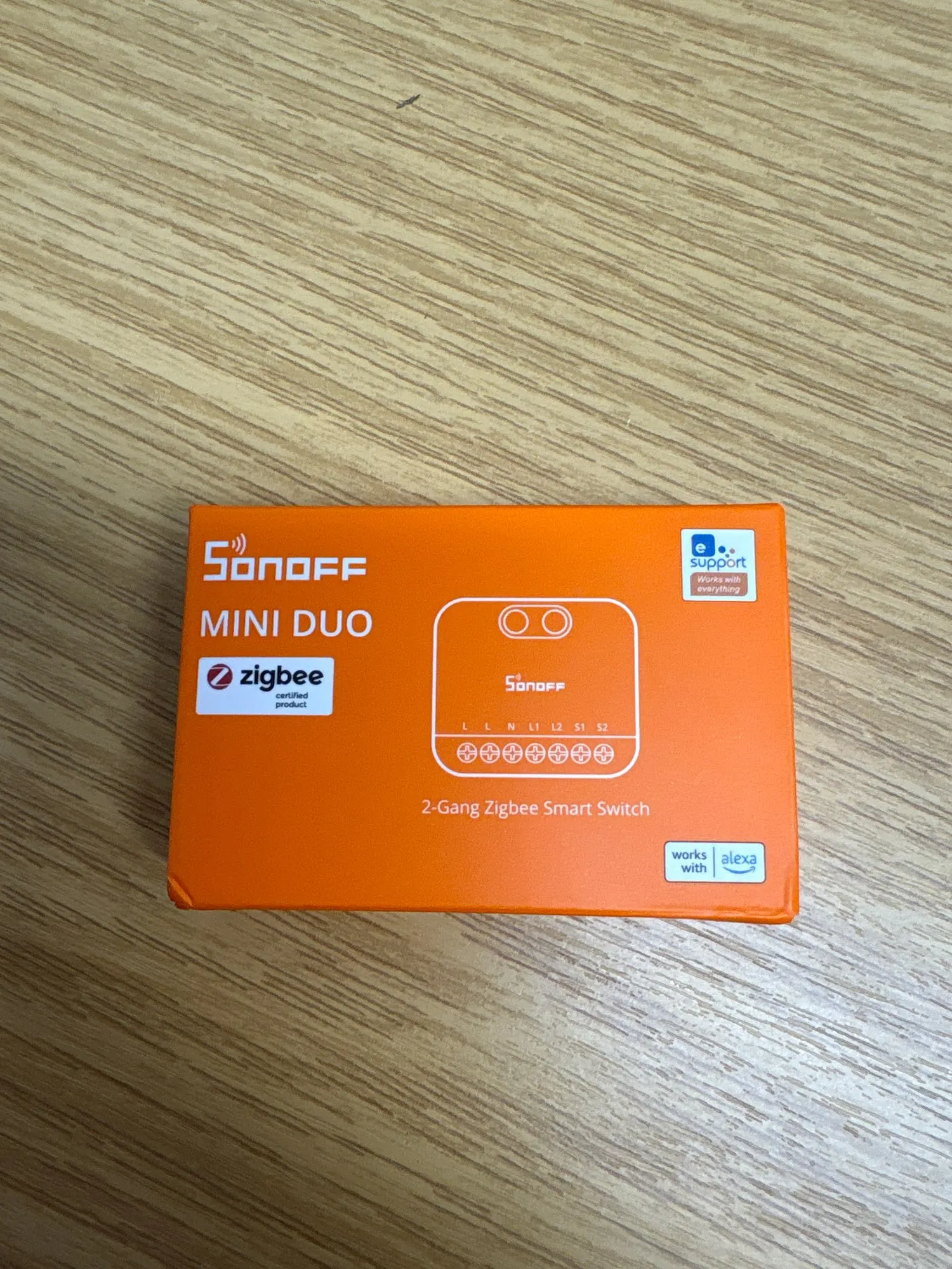 SONOFF MINI DUO 2-Gang Zigbee Smart Switch MINI-ZB2GS Small & Safe Dual-Load Control Supports External Switch Require zigbee hub photo review