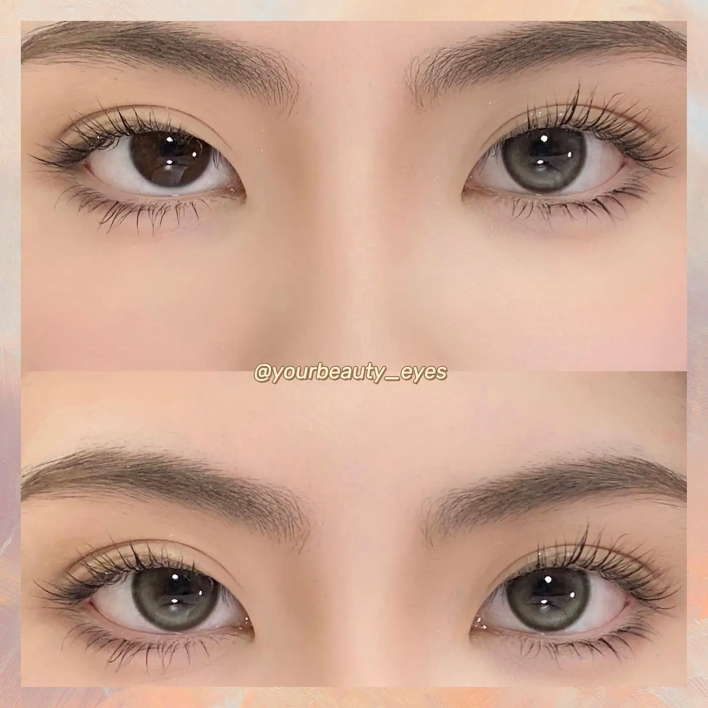 Bio-essence 1 Pair Big Eye Korean Lenses Colored Contact Lenses with Degree Myopia Lenses Green Lenses Black Lenses Prescription