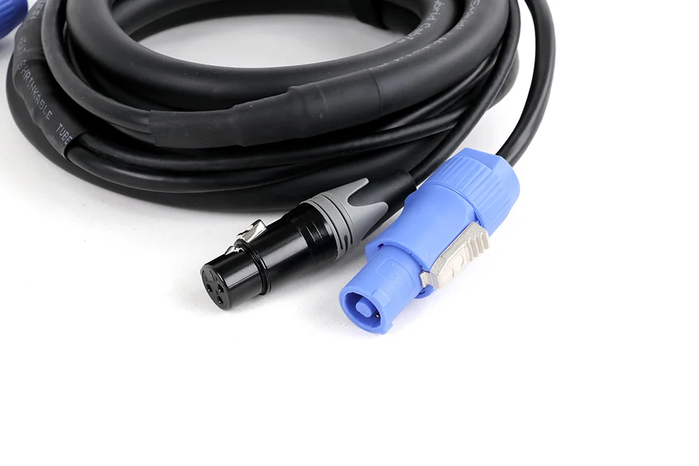 DMX-Kabel 3x1,5mm2/2,5mm2 Stromkabel Kombination aus Powercon-Stecker und DMX 3Pin XLR Signalleitung Zubehör für Bühnenbeleuchtung – Detail 7