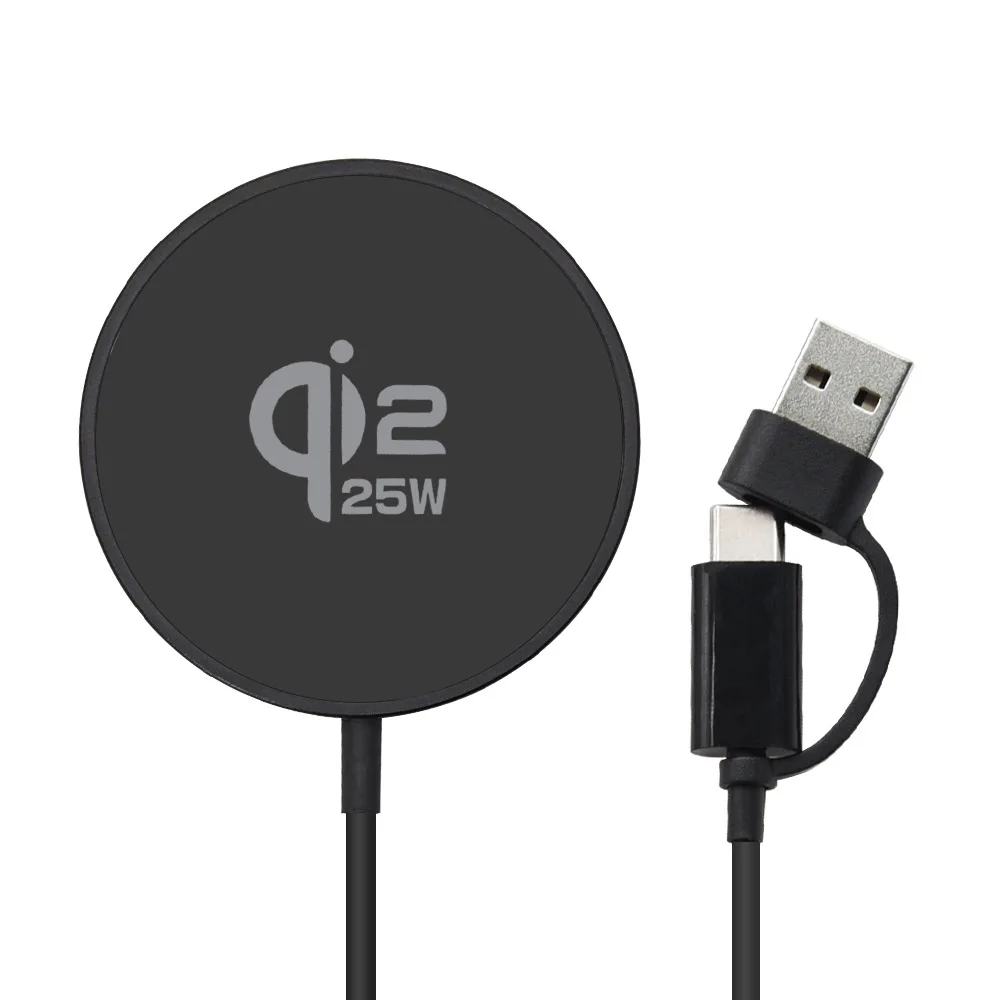 

25 Вт Qi2.2 Беспроводная магнитная панель для быстрой зарядки для iPhone 17/16/15/14/13/12 Pro Max Настольное беспроводное зарядное устройство