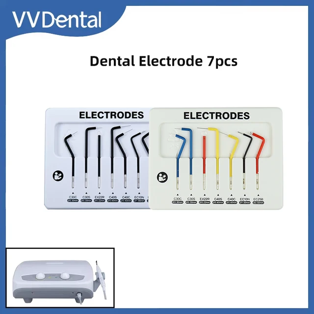 Końcówki do elektrod dentystycznych Końcówki do elektrofgery 7PCS Zestaw Fit ES-20 Urządzenie do chirurgii jamy ustnej Narzędzia dentystyczne wielokrotnego użytku