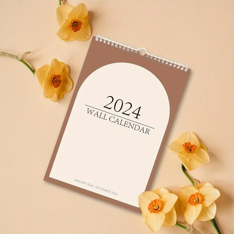 2024 Minimalistic Wall Calendar and Monthly Planner - perfect for organizing your schedule, goals and holidays