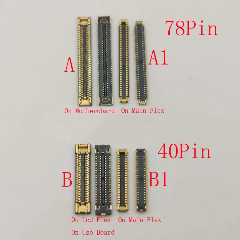 5Pcs LCD Display Screen Flex FPC Connector Plug For Samsung Galaxy A72 A52 A525F A52S A32 A725 A325F A326 A82 A826 40 78 Pin