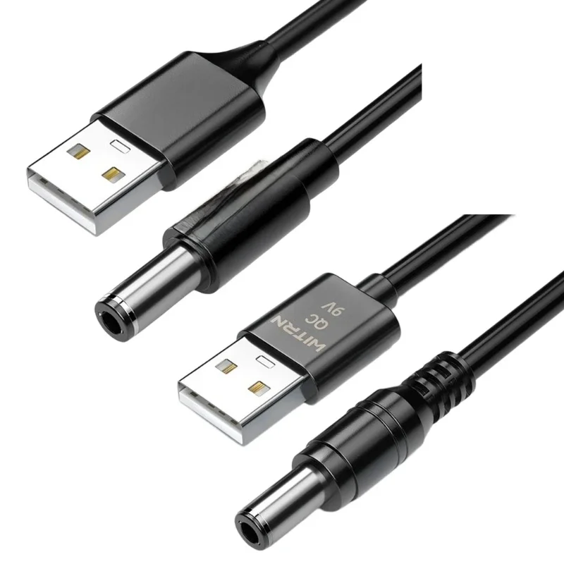 QC3.0 USB do DC5.5x2.5mm 5.5x2.1mm pd-trigger kabel zasilający 5A do 12V 9V Router wi-fi Radio Led Light — zdjęcie 2