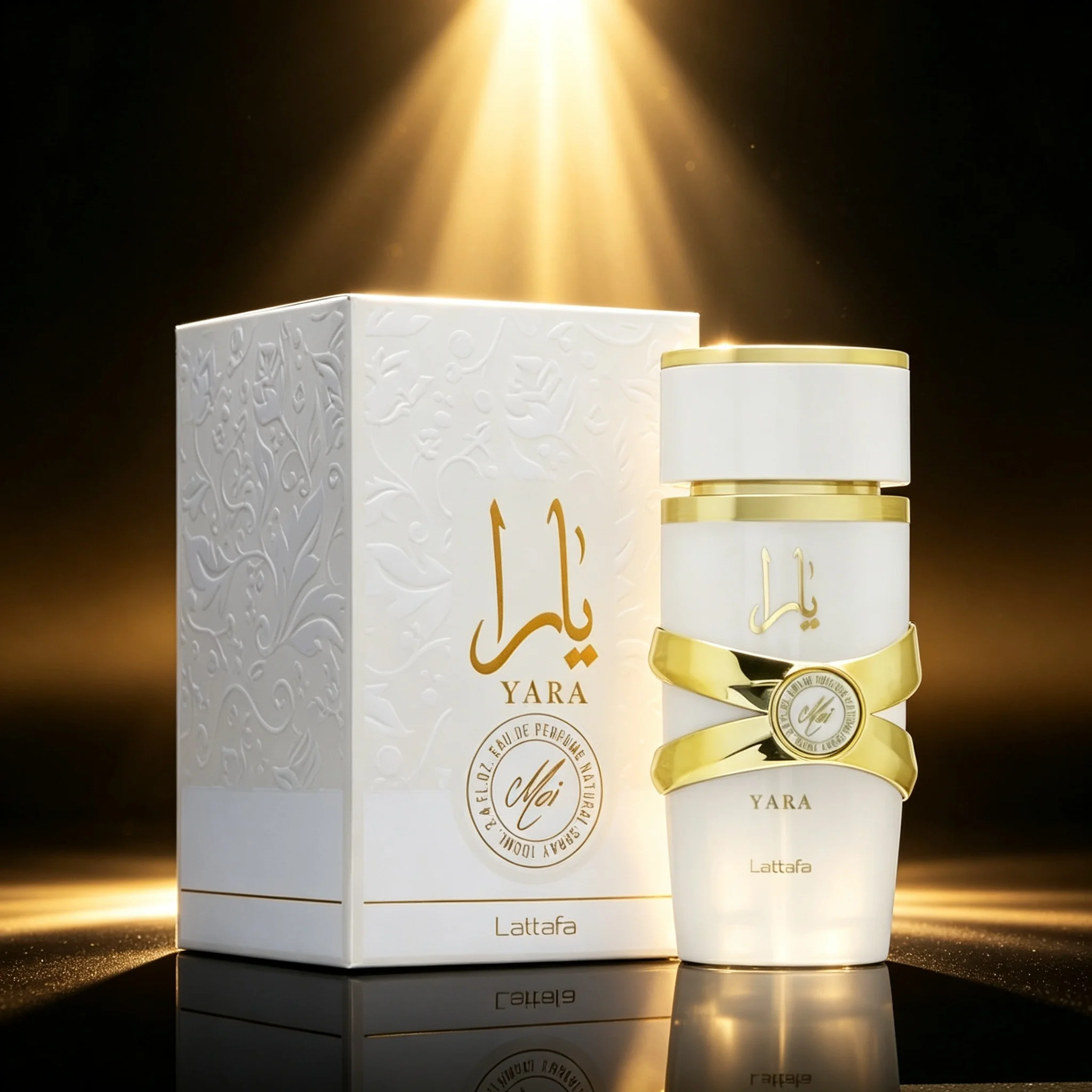 Yara Moi Lattafa Eau de Parfum 100ml Coffret Cadeau Blanc Élégant Parfum Doux Longue Durée