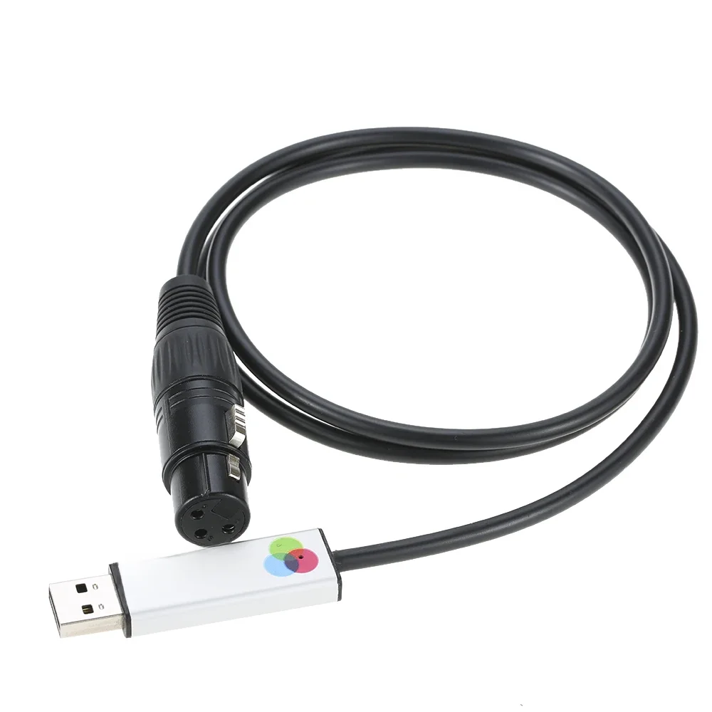 Lixada USB-verlichtingsconsole USB naar DMX-interfaceadapter LED DMX512 Computer PC Podiumverlichting Controller Dimmer - afbeelding 2