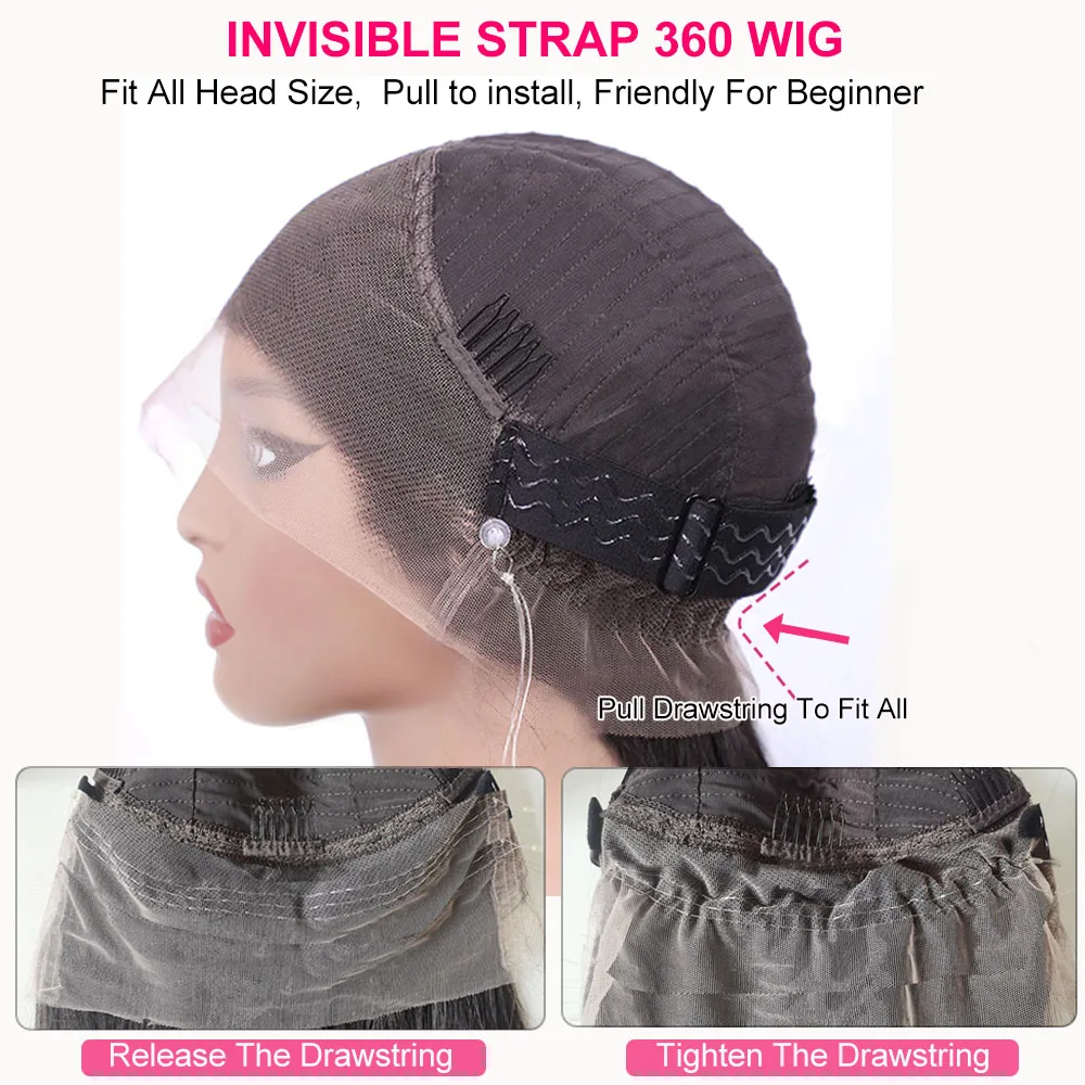 250 Density Invisible Strap Highlight 360 Full Hd Lace Front Wig Honey Blonde Deep Wave Frontal Wig Glueless Wig Human Hair - Image 6