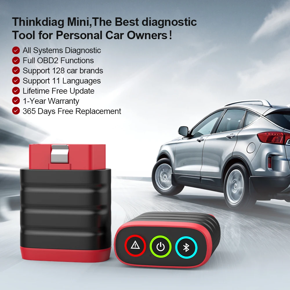 THINKCAR ThinkDiag Mini escáner OBD2 automático, Sistema completo automotriz, lector de código obd2, actualización gratuita de por vida,