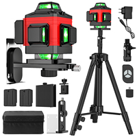4D 16 Lines Multifunction Laser Level 360° Self-leveling Laser Level Machine USB Rechargeable Level Instrument with Tripod Stand