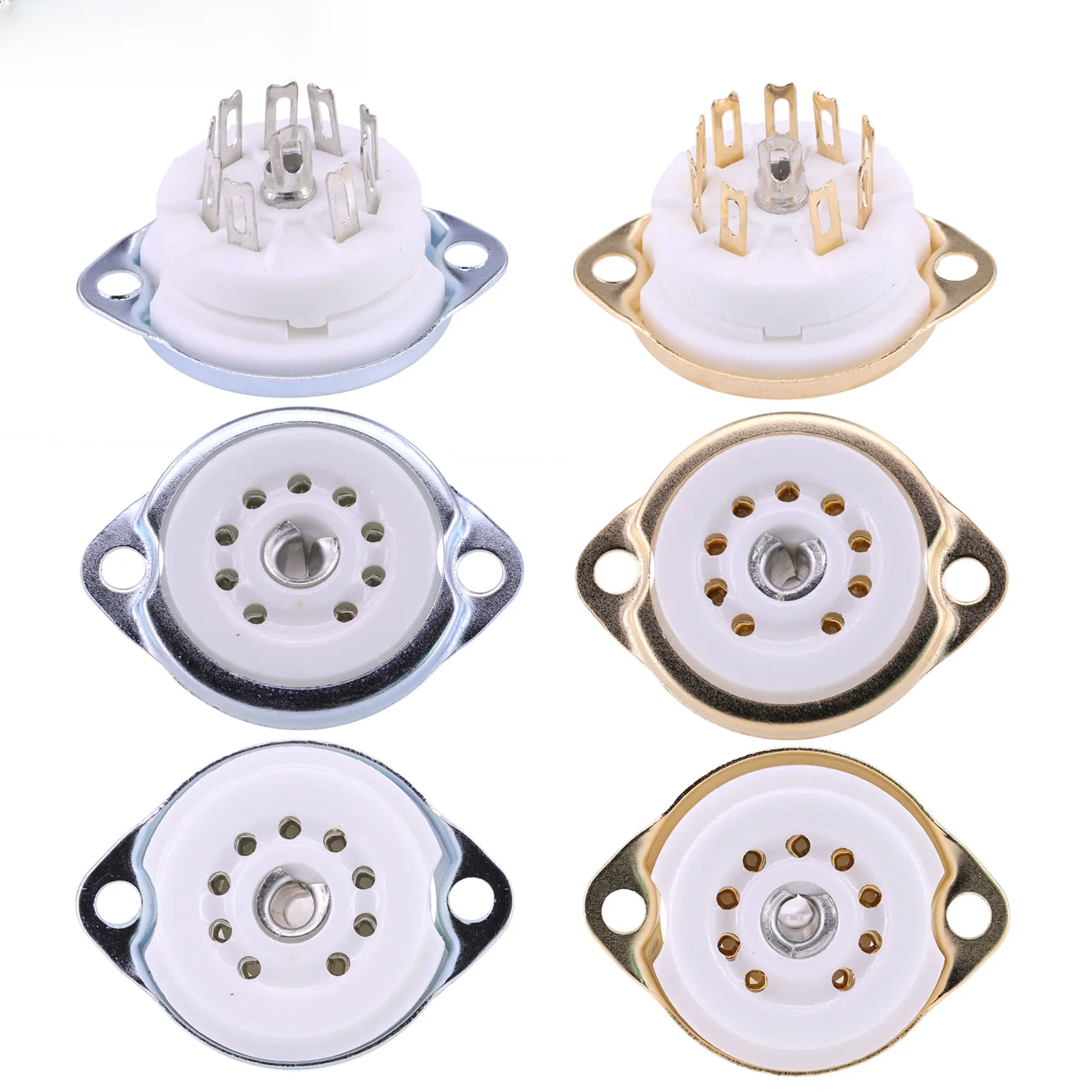 9PIN rury gniazdo ceramiczne B9A zawór podstawa rury 12AX7 12AU7 ECC83 EL84 6922 ECC88 ECC82 wzmacniacz lampy elektronowej w stylu Vintage Audio HIFI — zdjęcie 2