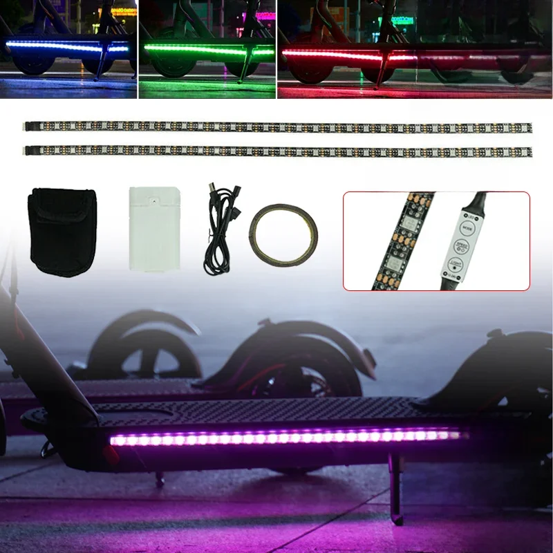 ✅Luzes de tira led Multicoloridas Multimodo para Trotineta Elétrica Xiaomi M365 / Pro 2 / 1S /