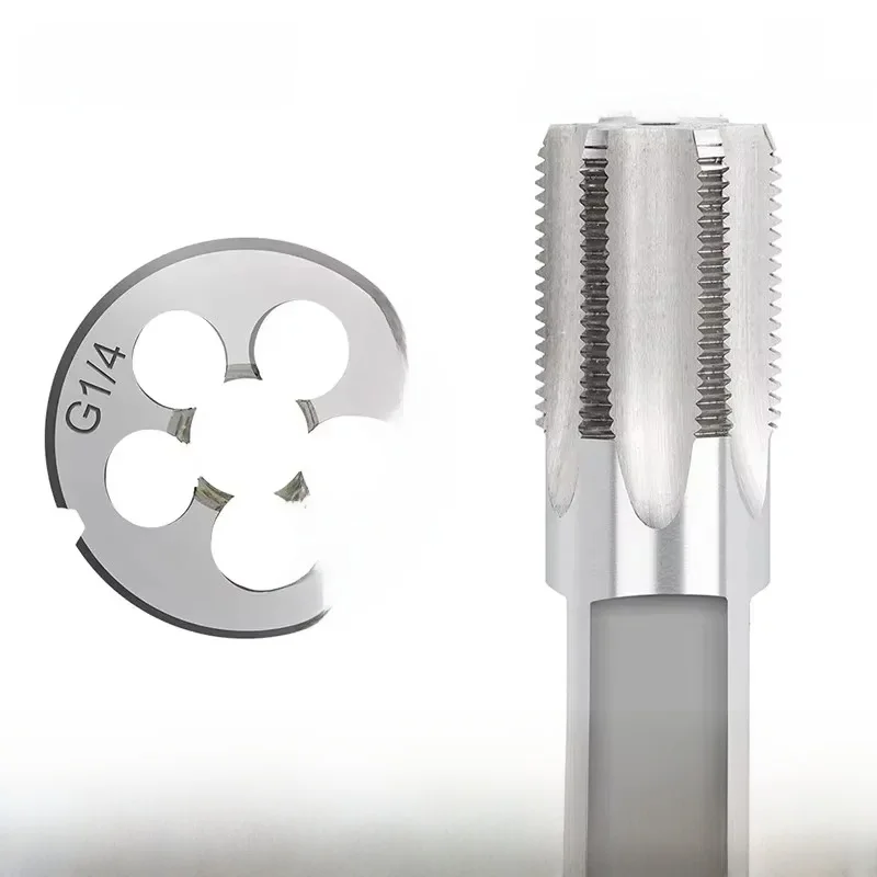 XLilTap-Jeu de matrices en acier allié, tarauds et matrices, filetage à droite, outils de coupe G1/16 1/8 1/4 3/8 1/2 5/8 3/4 7/8 1