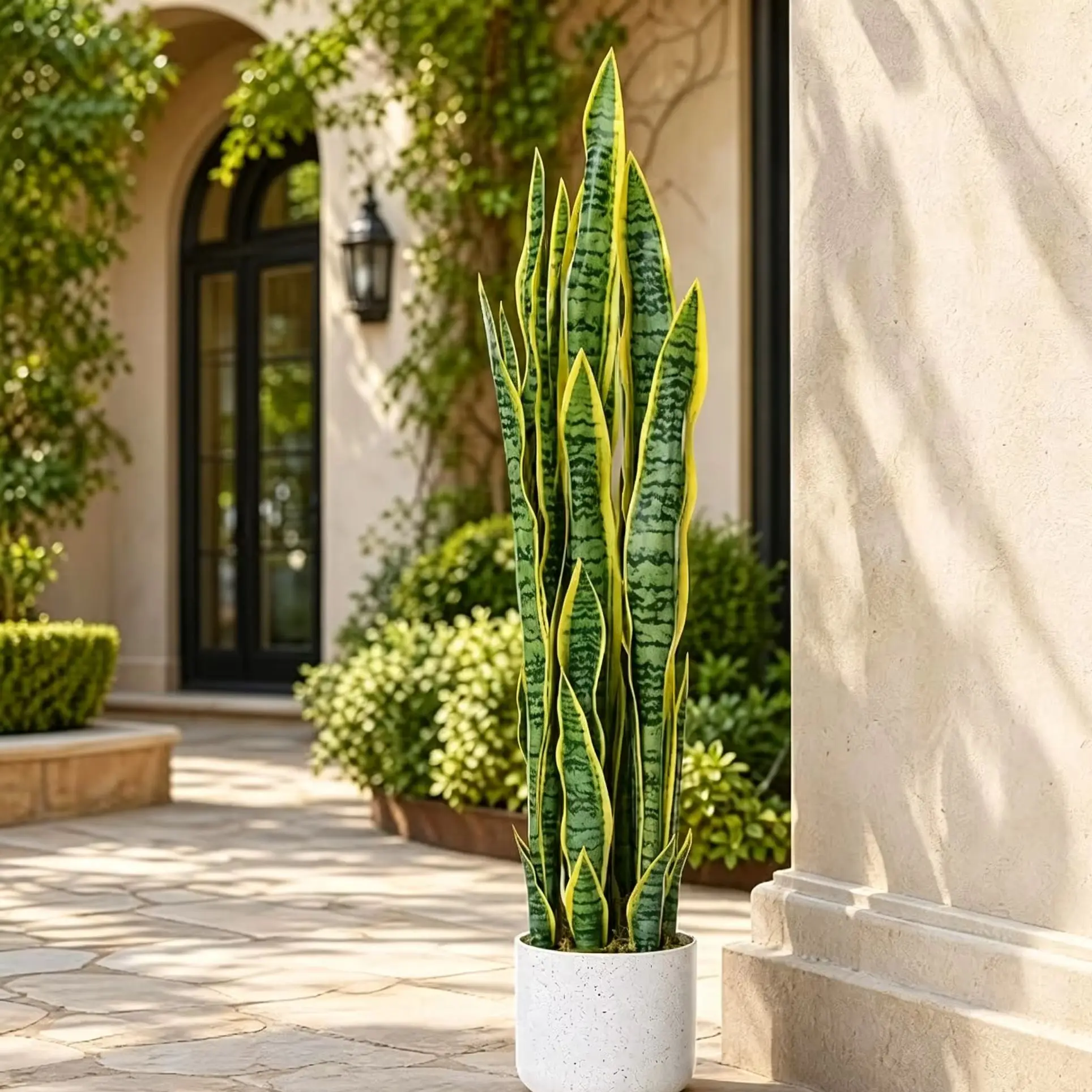 Plante Serpent Artificielle de 3 pieds en Pot, Sans Assemblage Requis, pour Décoration Intérieure et Extérieure