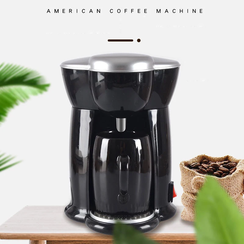 American Drip Coffee Maker Household Small Drip Mini Electric Coffee Machine for Home Office