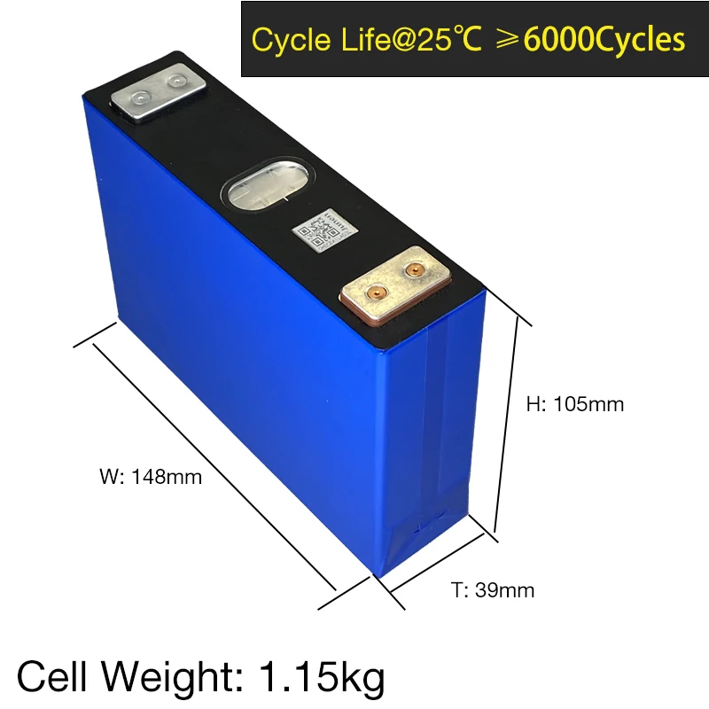 3.2V 50Ah 100Ah Lifepo4 Prismatic Rechargeable Battery Cell 12V 24V 48V Batteries Pack EU US TEX FREE