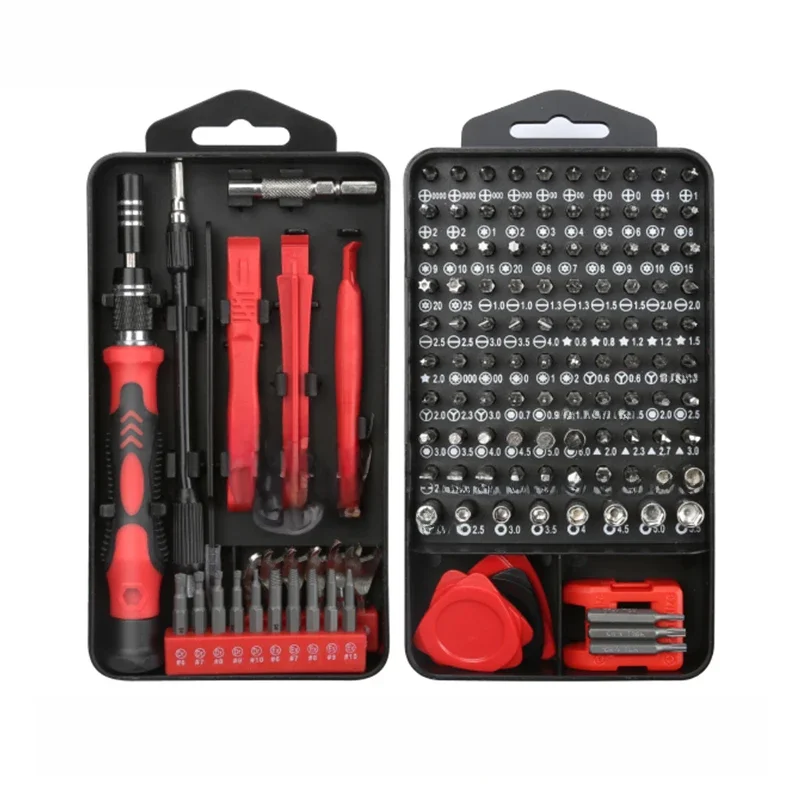 Chave de fenda de precisão 138 em 1, Bits magnéticos, pequenos Kits de ferramentas portáteis para