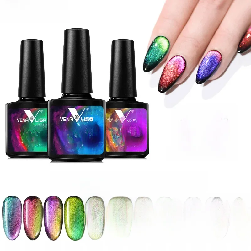 9D cat eye nagel gel polish venalisa canni 7.5ml losweken gel vernis magic mangent nagellak nail art 9d galaxy kat gel - afbeelding 2